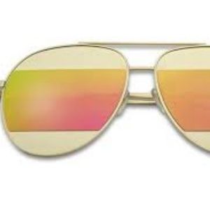 Kiss Accessories - CUT-OUT MIRRORED AVIATOR SUNGLASSES PINK NEW Kiss Accessories - CUT-OUT MIRRORED AVIATOR SUNGLASSES PINK NEW